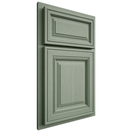 Shiloh Cabinetry Partial Overlay Savannah White Oak Rift Cut Moss Door