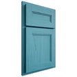 Shiloh Cabinetry Partial Overlay Scottsdale Alder Plain Cut Aqua Door