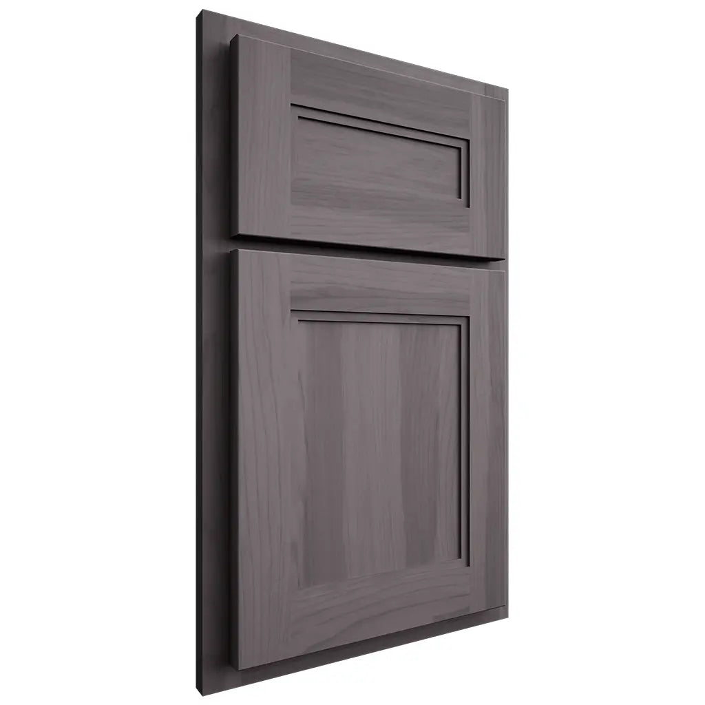 Shiloh Cabinetry Partial Overlay Scottsdale Hickory Plain Cut Cadet Door