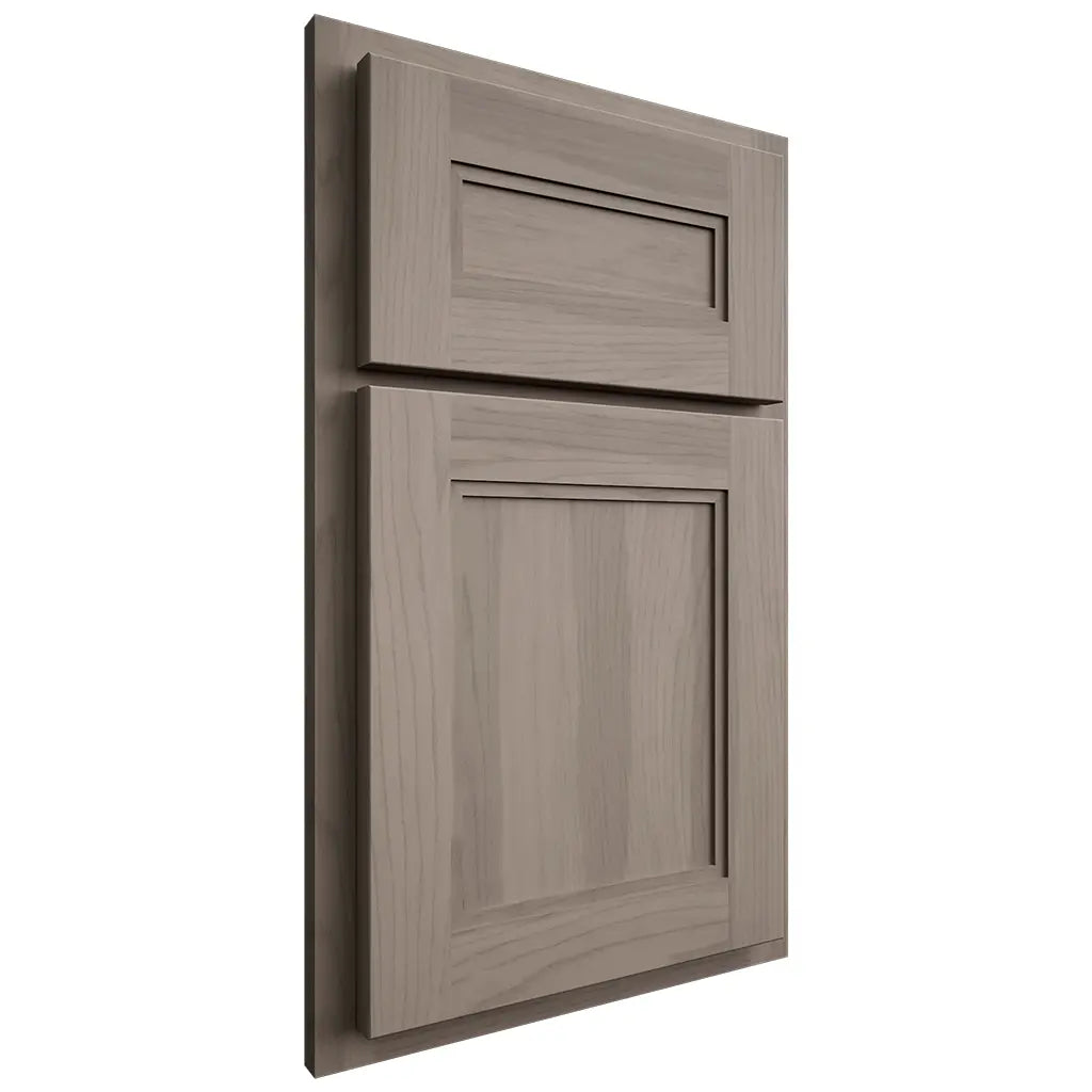 Shiloh Cabinetry Partial Overlay Scottsdale Hickory Plain Cut Sterling Door