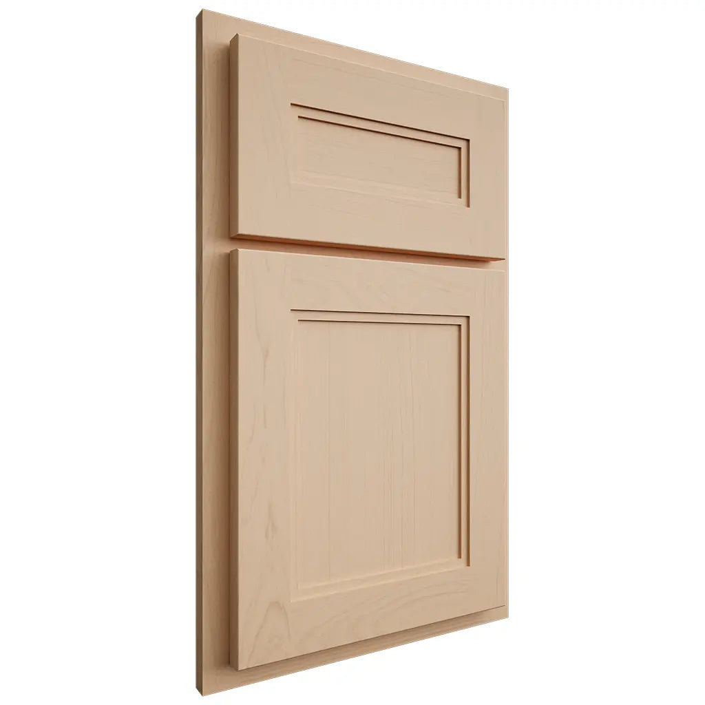 Shiloh Cabinetry Partial Overlay Scottsdale Maple Plain Cut Natural Door