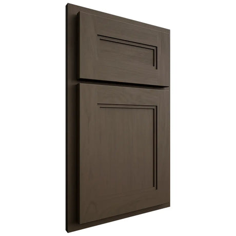 Shiloh Cabinetry Partial Overlay Scottsdale Maple Plain Cut Perfect Brown Door