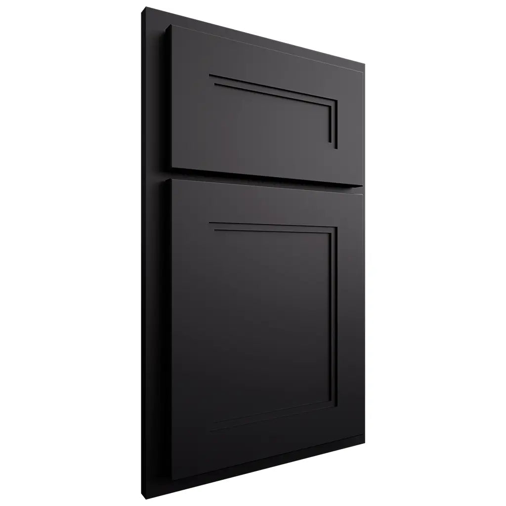 Shiloh Cabinetry Partial Overlay Scottsdale Paintable Black Door