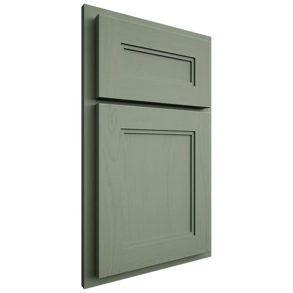 Shiloh Cabinetry Partial Overlay Scottsdale Poplar Plain Cut Moss Door