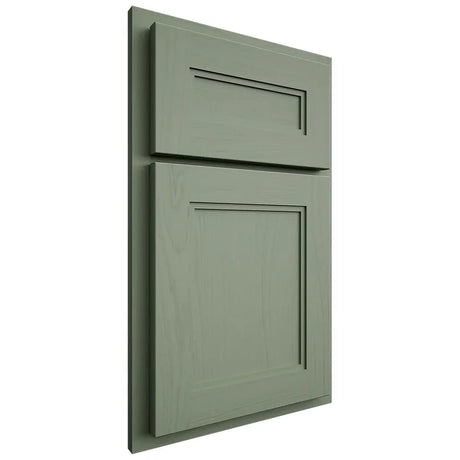 Shiloh Cabinetry Partial Overlay Scottsdale Poplar Plain Cut Moss Door
