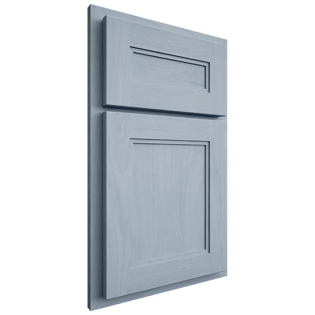 Shiloh Cabinetry Partial Overlay Scottsdale Poplar Plain Cut Sky Door