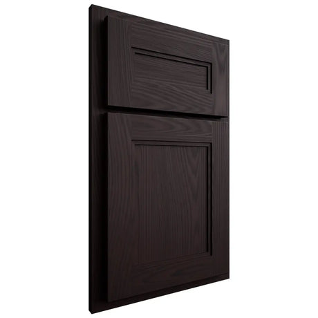 Shiloh Cabinetry Partial Overlay Scottsdale Red Oak Plain Cut Espresso Door