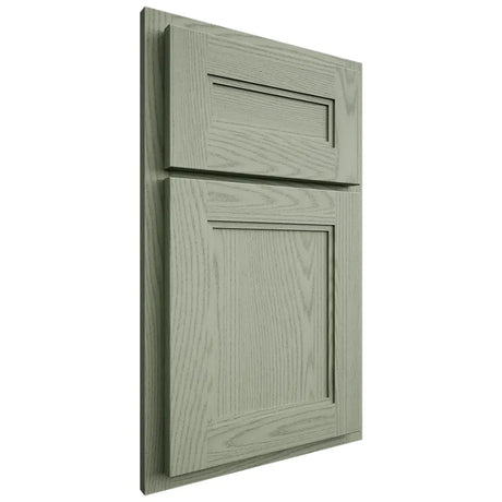 Shiloh Cabinetry Partial Overlay Scottsdale Red Oak Plain Cut Moss Door
