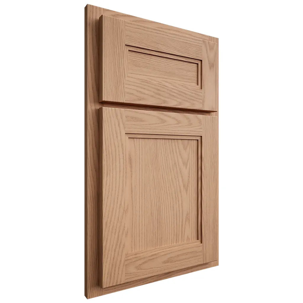 Shiloh Cabinetry Partial Overlay Scottsdale Red Oak Plain Cut Natural Door