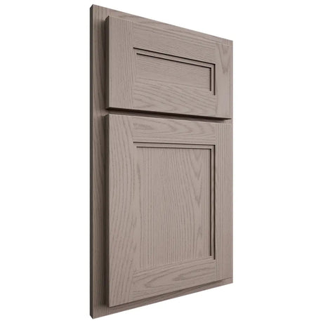 Shiloh Cabinetry Partial Overlay Scottsdale Red Oak Plain Cut Sterling Door
