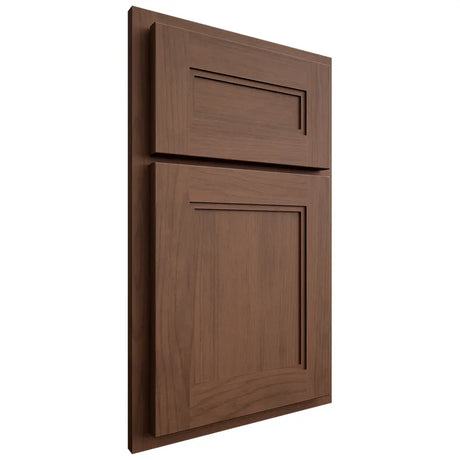 Shiloh Cabinetry Partial Overlay Scottsdale Walnut Plain Cut Natural Door
