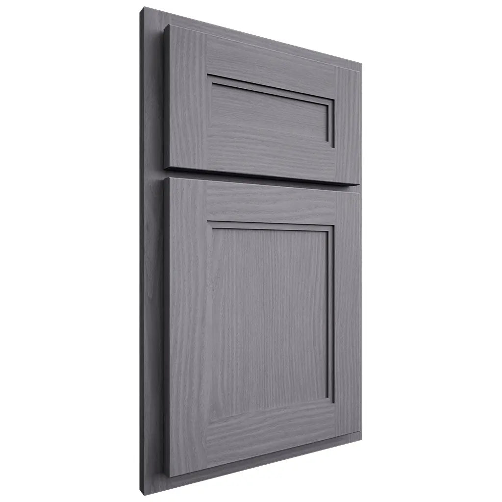 Shiloh Cabinetry Partial Overlay Scottsdale White Oak Plain Cut Cadet Door
