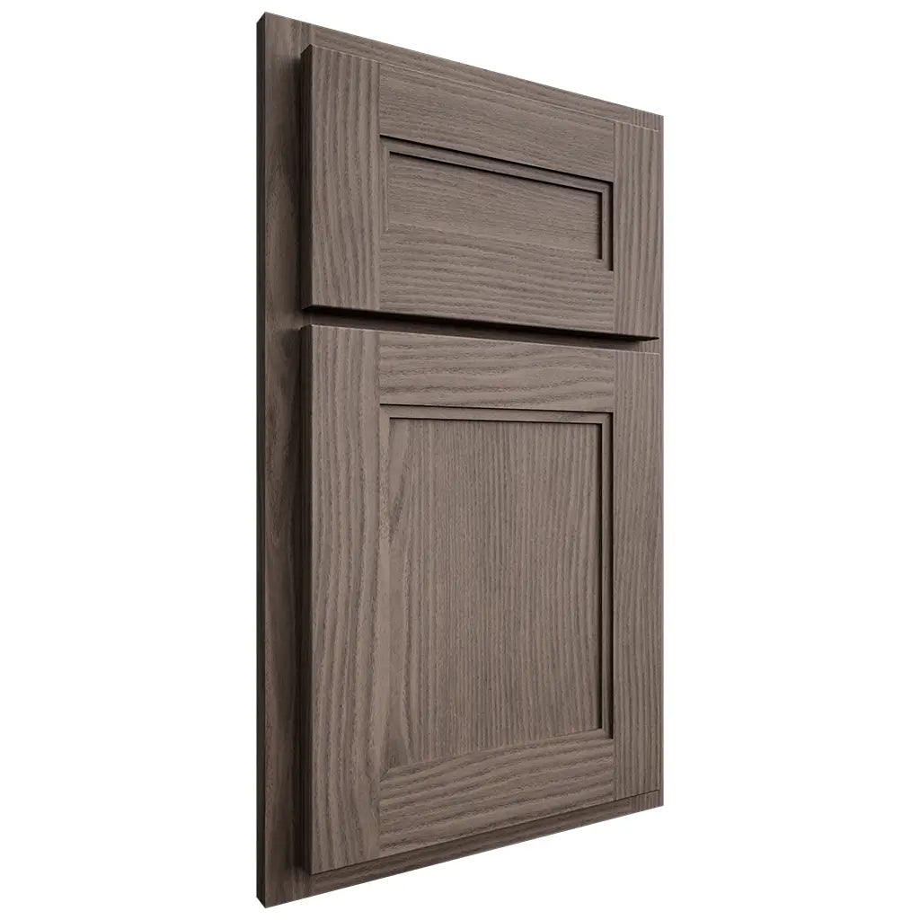 Shiloh Cabinetry Partial Overlay Scottsdale White Oak Plain Cut Clay Door