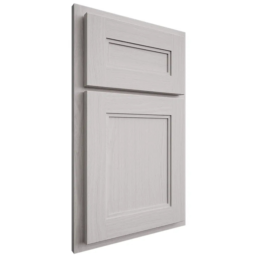 Shiloh Cabinetry Partial Overlay Scottsdale White Oak Plain Cut Cotton Door