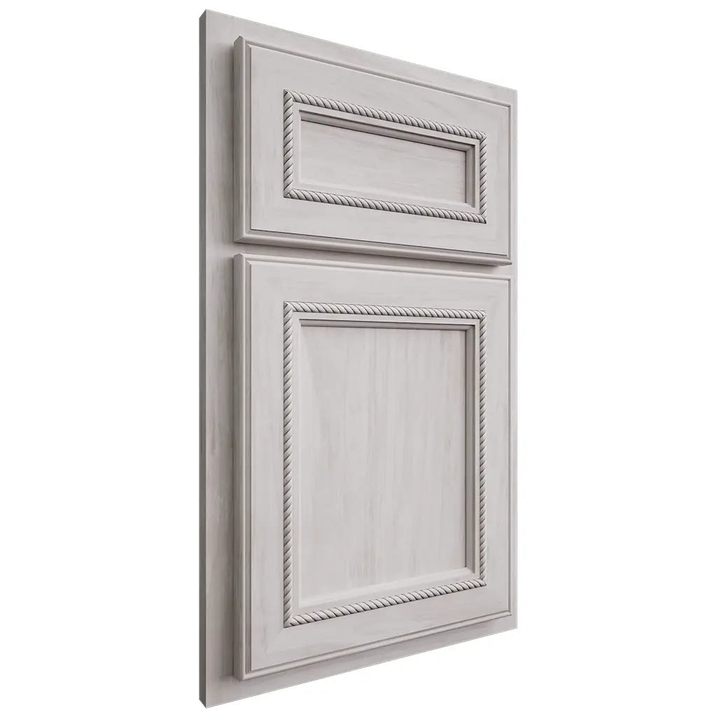 Shiloh Cabinetry Partial Overlay Shelby Alder Plain Cut Cotton Door