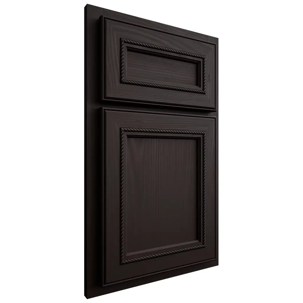 Shiloh Cabinetry Partial Overlay Shelby Alder Plain Cut Espresso Door