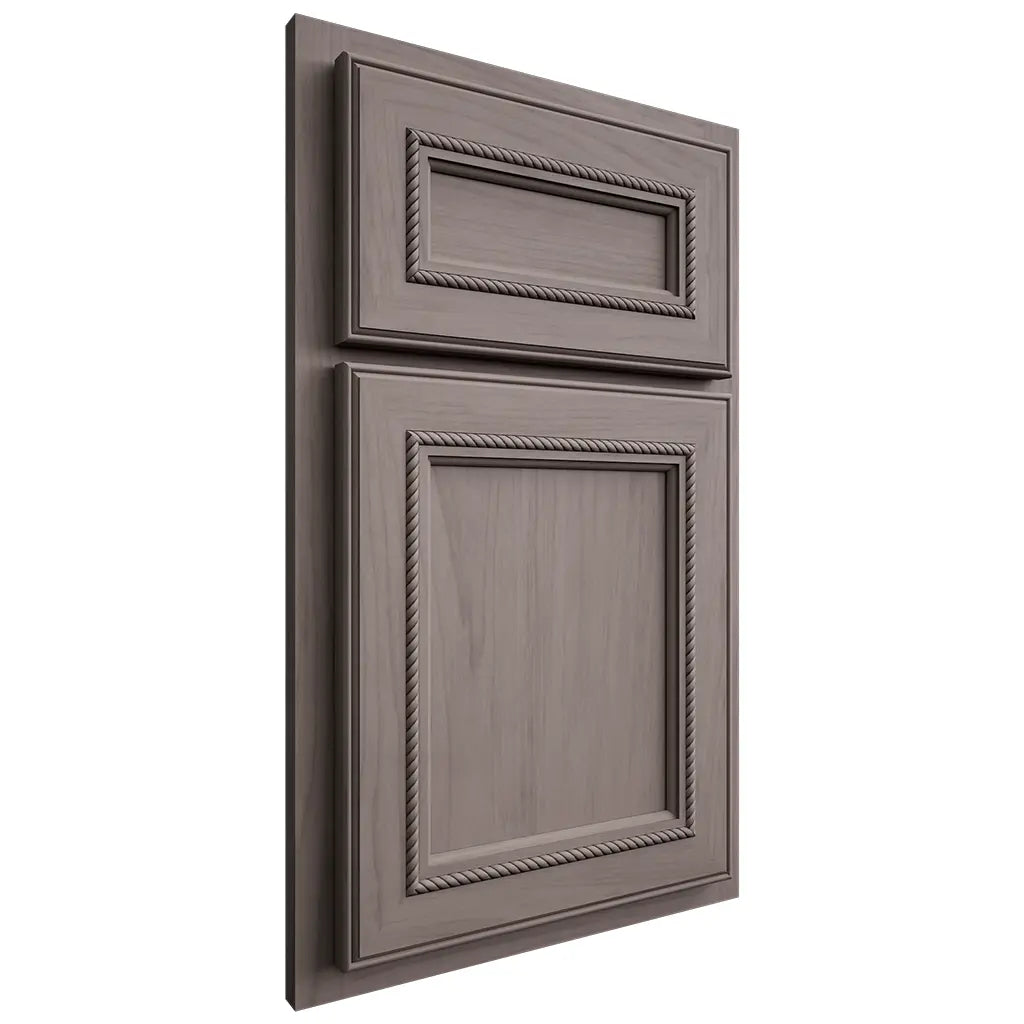 Shiloh Cabinetry Partial Overlay Shelby Alder Plain Cut Stonehenge Door
