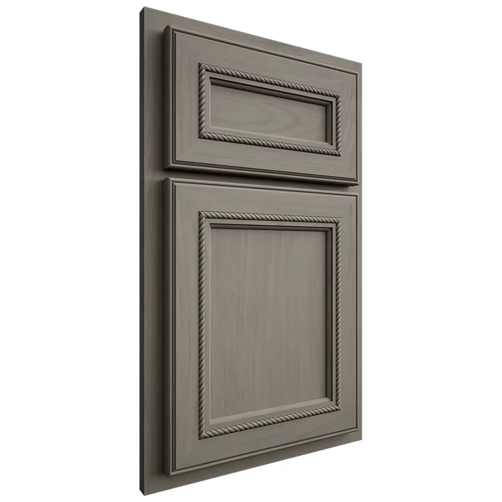 Shiloh Cabinetry Partial Overlay Shelby Alder Plain Cut Thyme Door
