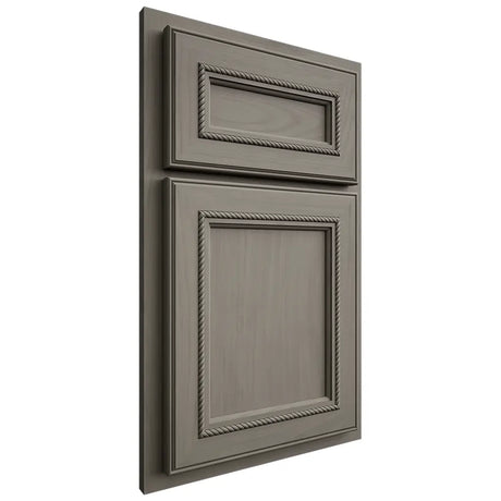 Shiloh Cabinetry Partial Overlay Shelby Alder Plain Cut Thyme Door