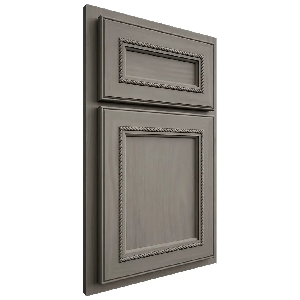 Shiloh Cabinetry Partial Overlay Shelby Cherry Plain Cut Thyme Door