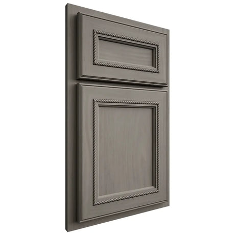 Shiloh Cabinetry Partial Overlay Shelby Cherry Plain Cut Thyme Door