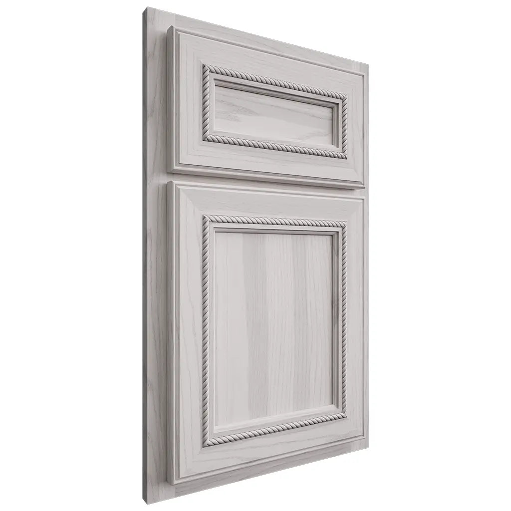 Shiloh Cabinetry Partial Overlay Shelby Hickory Plain Cut Cotton Door
