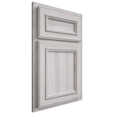 Shiloh Cabinetry Partial Overlay Shelby Hickory Plain Cut Cotton Door