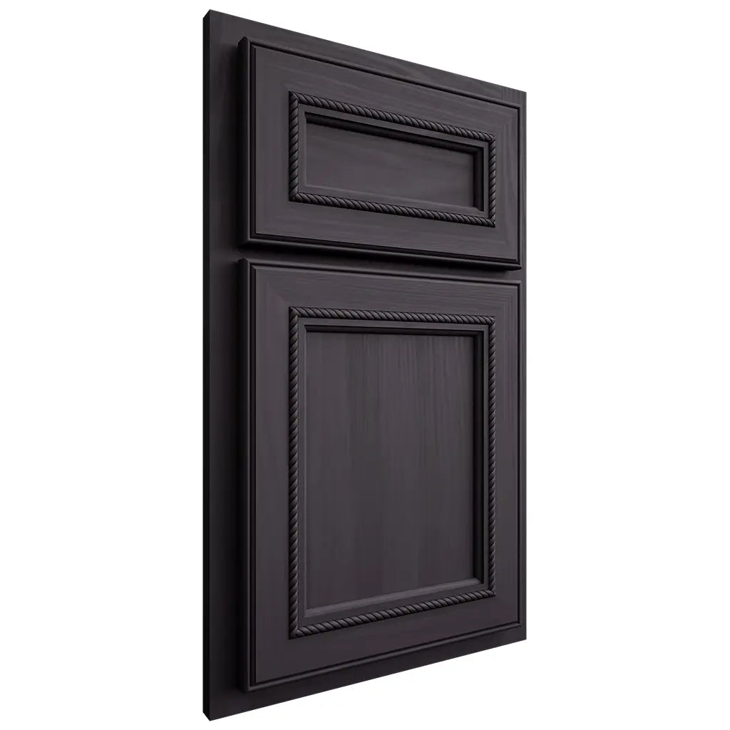 Shiloh Cabinetry Partial Overlay Shelby Hickory Plain Cut Harbor Door