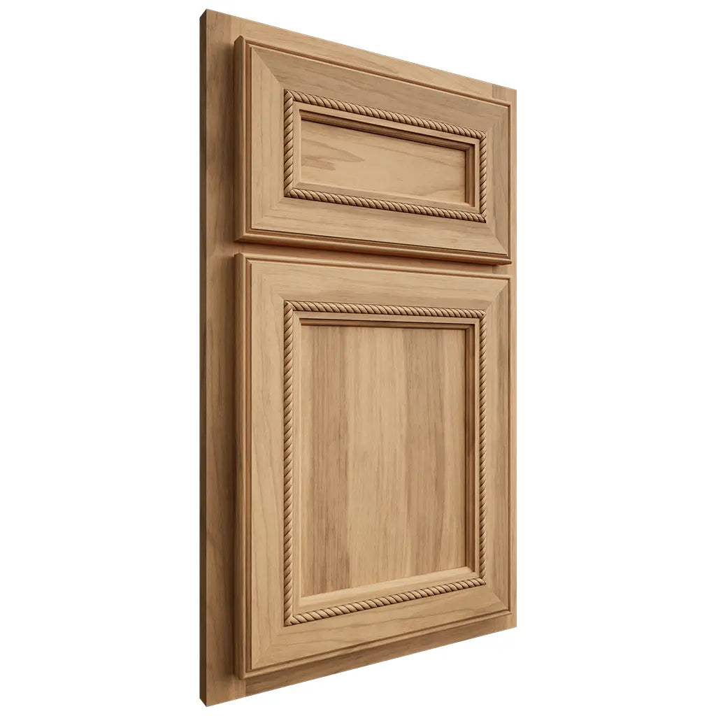 Shiloh Cabinetry Partial Overlay Shelby Hickory Plain Cut Natural Door