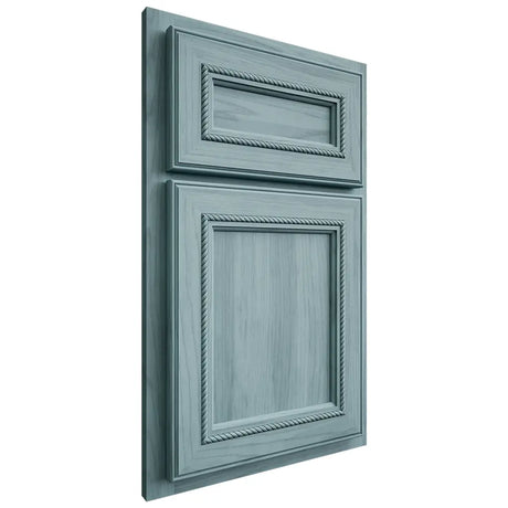 Shiloh Cabinetry Partial Overlay Shelby Hickory Plain Cut Sky Door