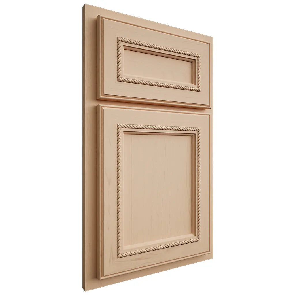 Shiloh Cabinetry Partial Overlay Shelby Maple Plain Cut Natural Door