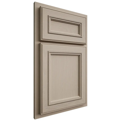 Shiloh Cabinetry Partial Overlay Shelby Maple Plain Cut Pebble Door