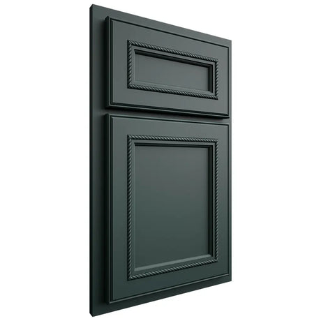 Shiloh Cabinetry Partial Overlay Shelby Paintable Billiard Green Door