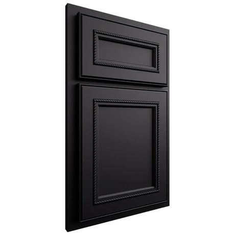 Shiloh Cabinetry Partial Overlay Shelby Paintable Black Door