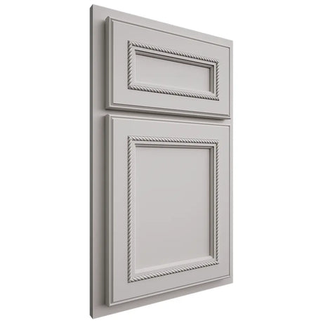 Shiloh Cabinetry Partial Overlay Shelby Paintable Mindful Gray Door