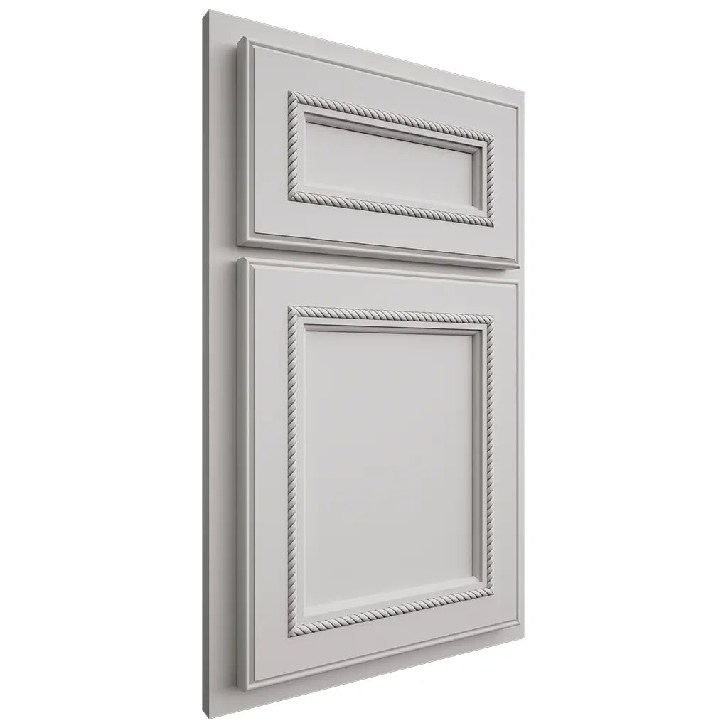 Shiloh Cabinetry Partial Overlay Shelby Paintable Repose Gray Door