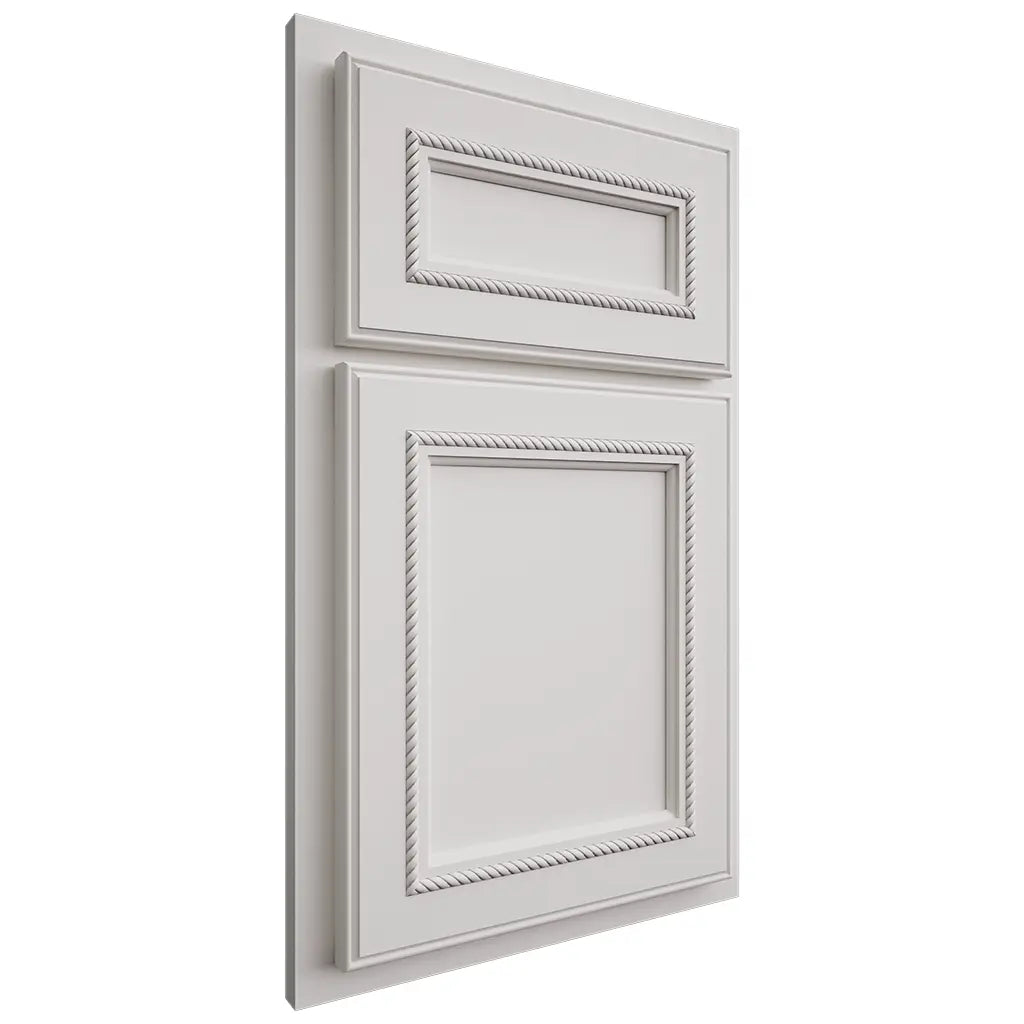 Shiloh Cabinetry Partial Overlay Shelby Paintable Soft White Door