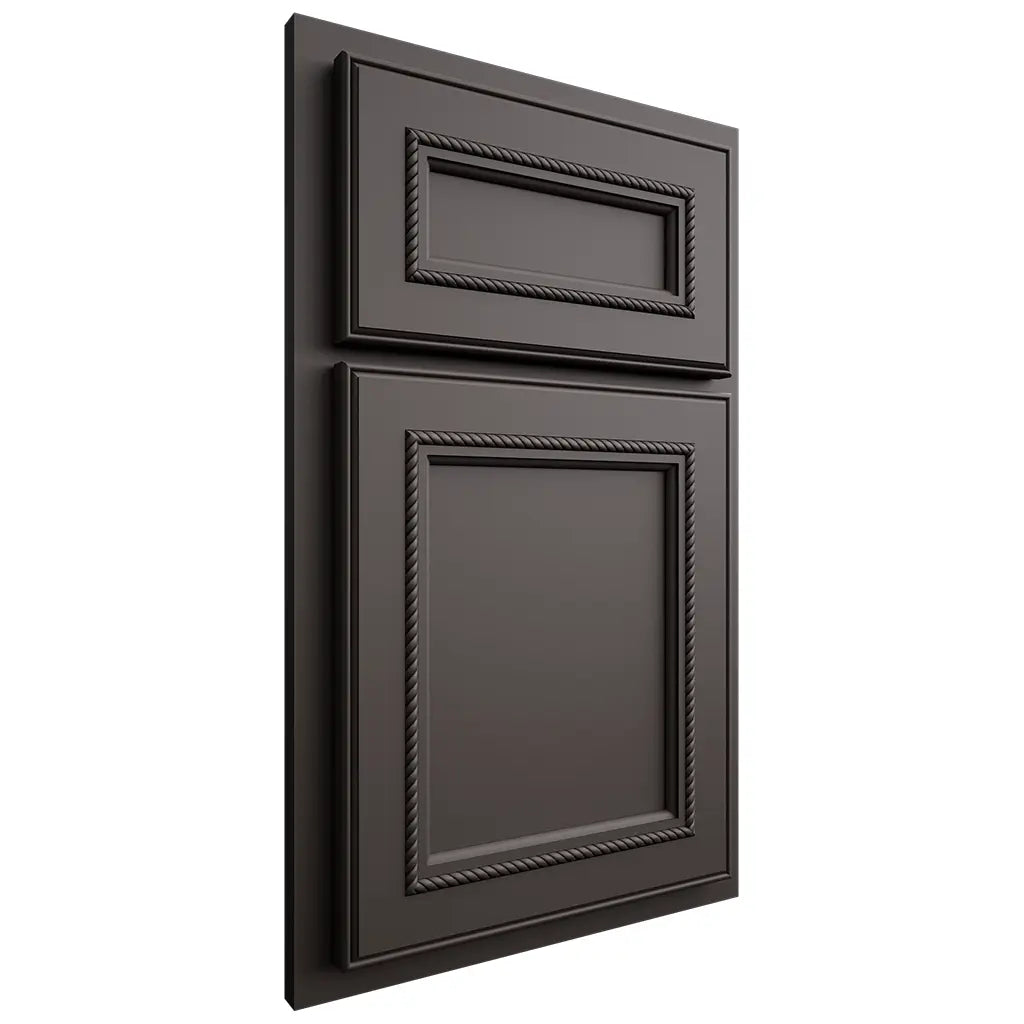 Shiloh Cabinetry Partial Overlay Shelby Paintable Urbane Bronze Door