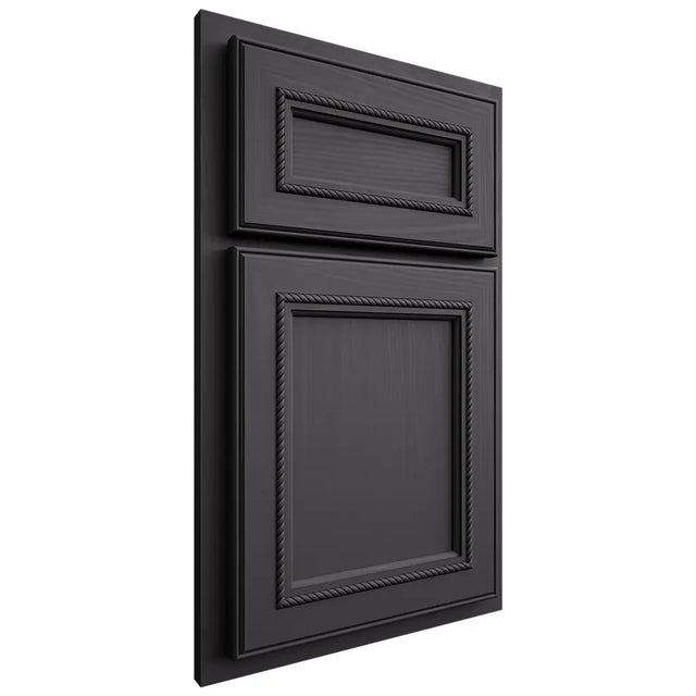 Shiloh Cabinetry Partial Overlay Shelby Poplar Plain Cut Cadet Door
