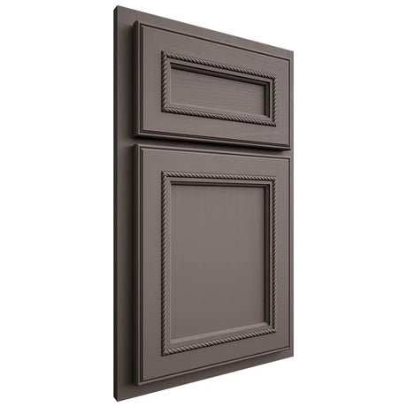 Shiloh Cabinetry Partial Overlay Shelby Poplar Plain Cut Heatherstone Door