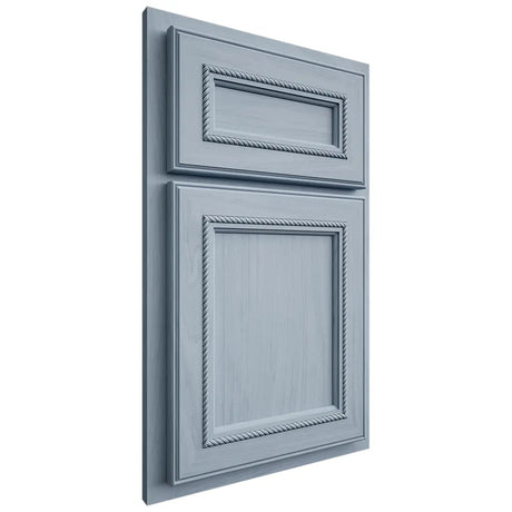 Shiloh Cabinetry Partial Overlay Shelby Poplar Plain Cut Sky Door