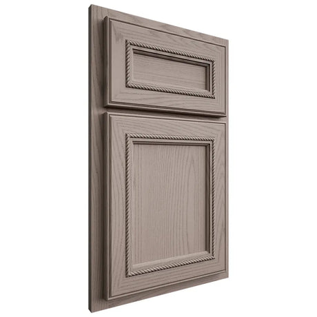 Shiloh Cabinetry Partial Overlay Shelby Red Oak Plain Cut Sterling Door
