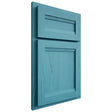 Shiloh Cabinetry Partial Overlay Somerset Alder Plain Cut Aqua Door