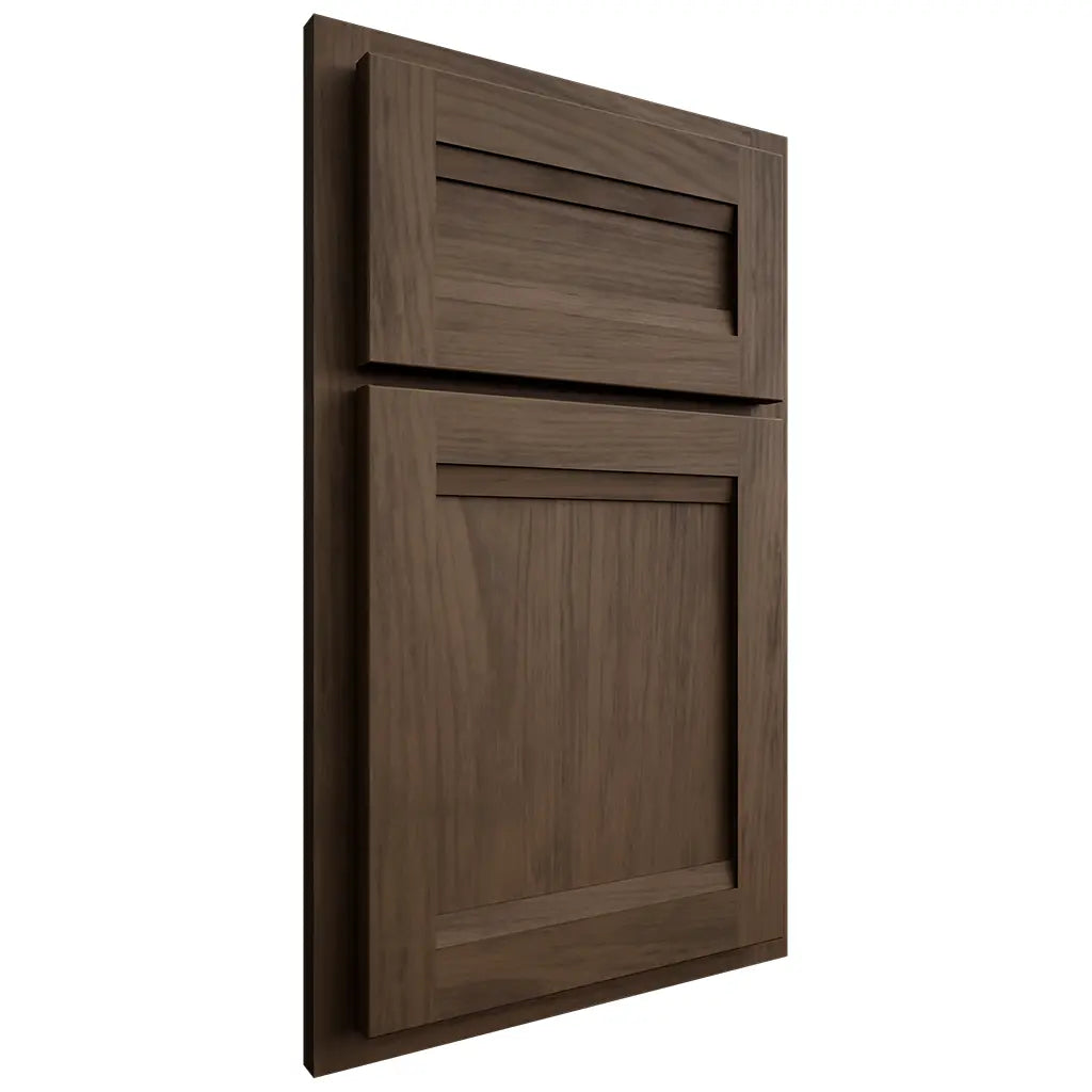 Shiloh Cabinetry Partial Overlay Somerset Alder Plain Cut Caviar Door