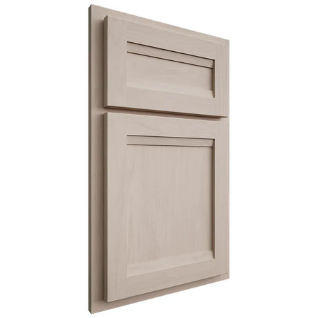 Shiloh Cabinetry Partial Overlay Somerset Alder Plain Cut White Sands Door