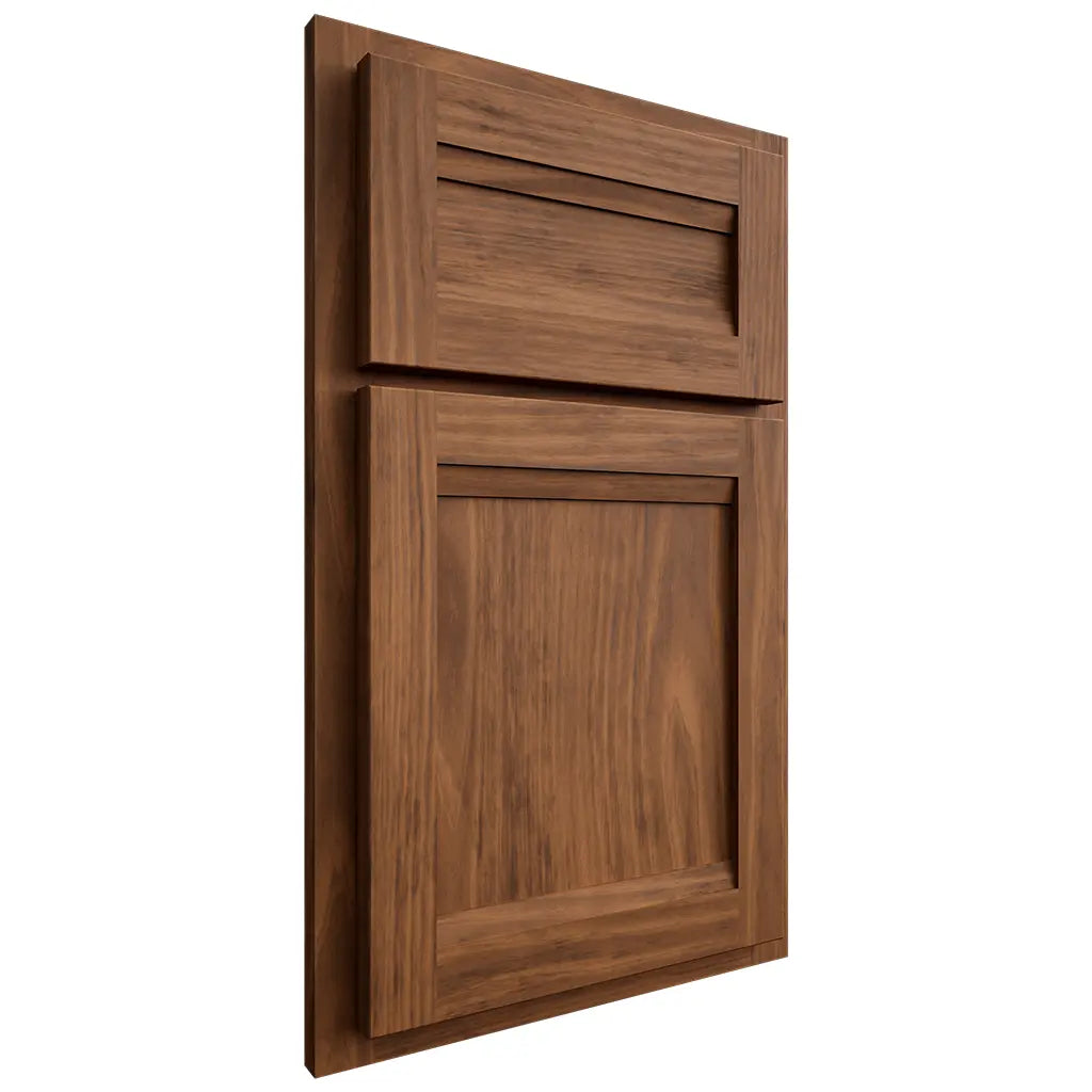Shiloh Cabinetry Partial Overlay Somerset Cherry Plain Cut Carob Door