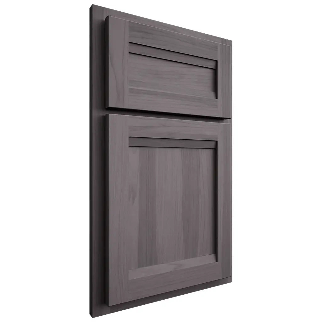 Shiloh Cabinetry Partial Overlay Somerset Hickory Plain Cut Cadet Door