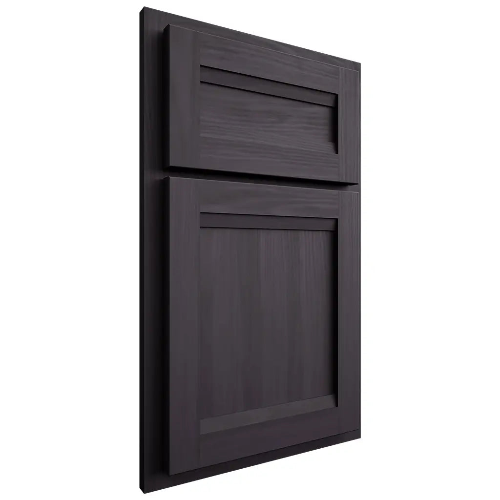 Shiloh Cabinetry Partial Overlay Somerset Hickory Plain Cut Harbor Door
