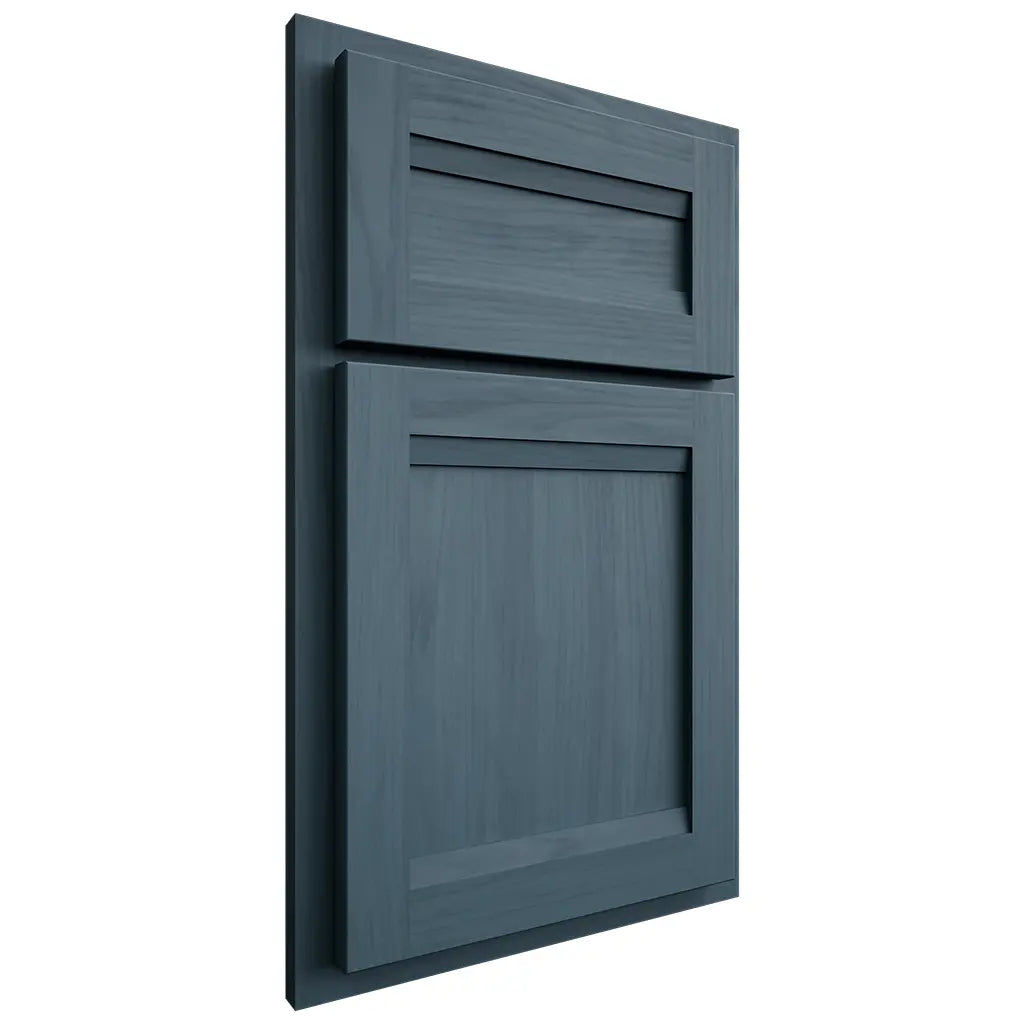 Shiloh Cabinetry Partial Overlay Somerset Hickory Plain Cut Hudson Door