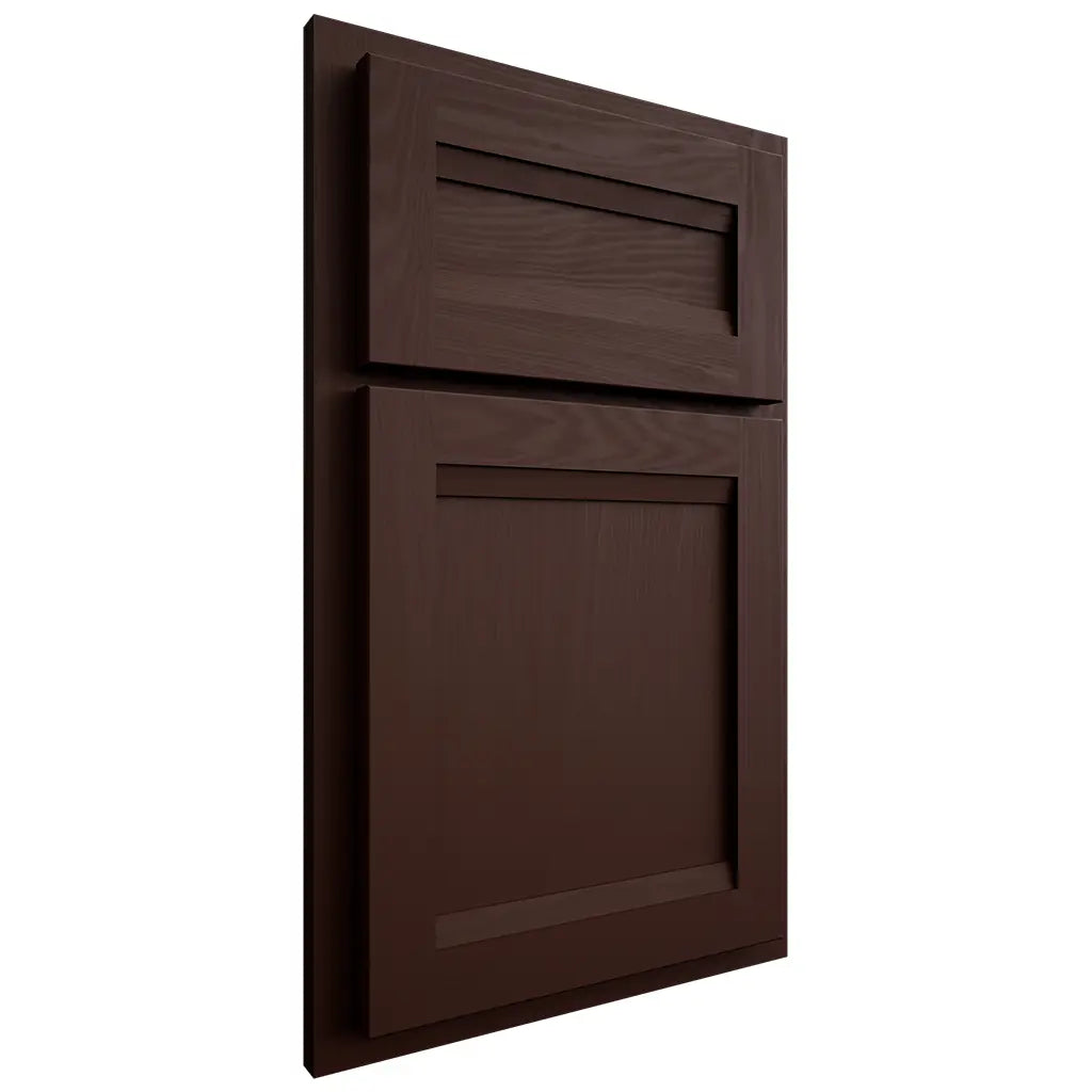 Shiloh Cabinetry Partial Overlay Somerset Maple Plain Cut Cocoa Door
